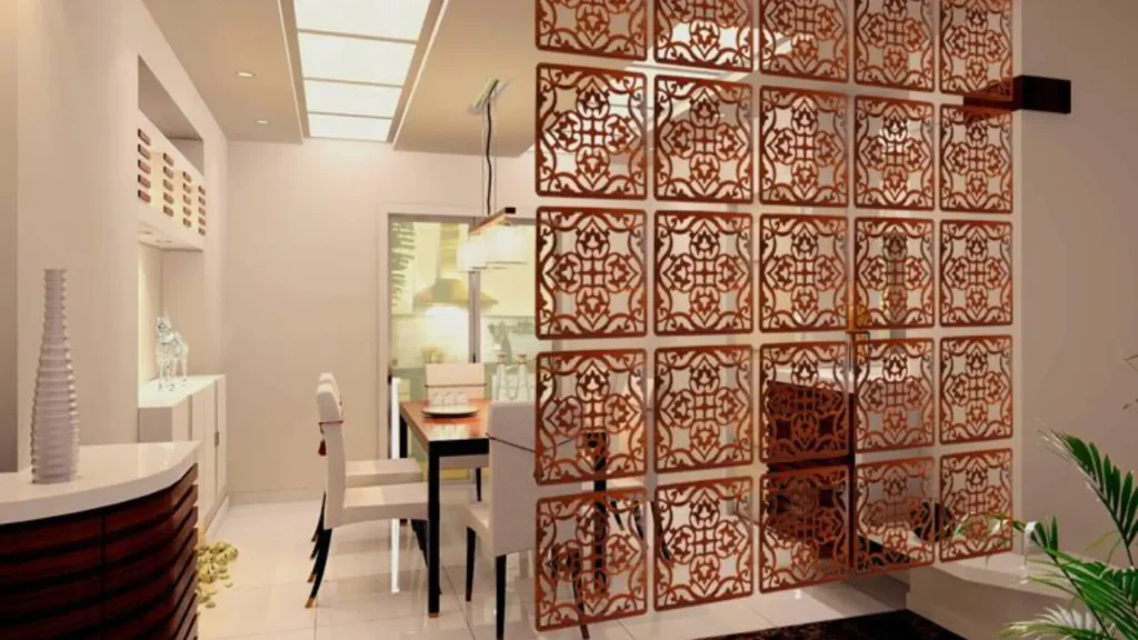 Partition designs between living dining